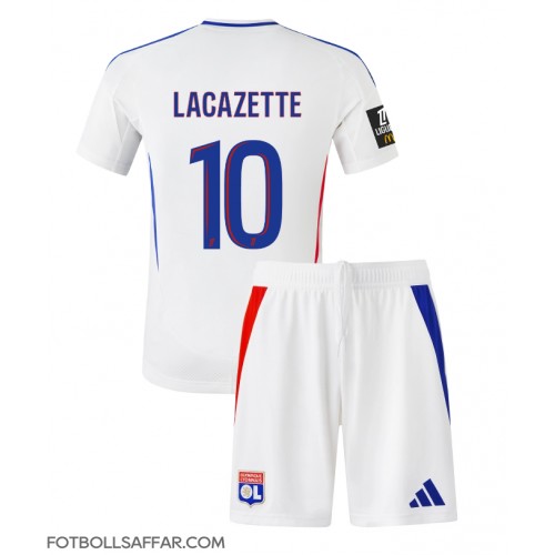 Olympique Lyonnais Alexandre Lacazette #10 Hemmadräkt Barn 2024-25 Kortärmad (+ Korta byxor)